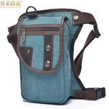 Waterproof Canvas Waist Bag Men Fanny Pack Leg Bag