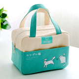 Thickened Cartoon Canvas Lunch Bag Thermal Insulated Bag