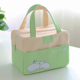 Thickened Cartoon Canvas Lunch Bag Thermal Insulated Bag