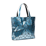 Large Hologram Beach Tote Shoulder Bag Silver
