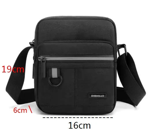 Men Canvas Mini Crossbody Bag Retro Shoulder Phone Bag PT1137