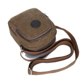 Men Canvas Mini Crossbody Bag Retro Shoulder Phone Bag PT1137