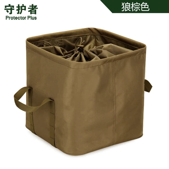 Portable Folding Storage Basket 600D Polyester Waterproof Tactical Vest