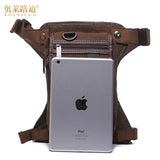 Men Waterproof Canvas Waist Bag Leg Bag Military Hip Pouch