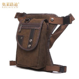 Men Waterproof Canvas Waist Bag Leg Bag Military Hip Pouch