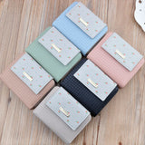 Small Zipper Buckle Wallet Women's Short Wallet