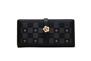 Women's Long Handbag Printing Buckle Folding Multi-function Bag