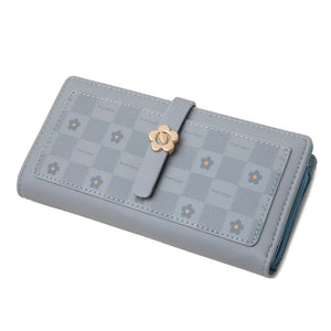 Women's Long Handbag Printing Buckle Folding Multi-function Bag