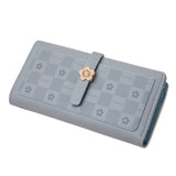 Women's Long Handbag Printing Buckle Folding Multi-function Bag