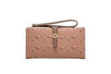 Women's Long Wallet with Zipper Wrist Strap