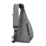Zipper School Backpack Crossbody Sling Bag for Men