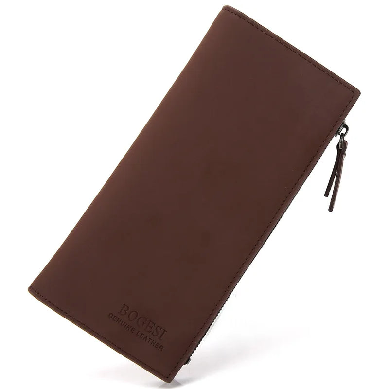 Men's Long Zip Wallet Business Handbag