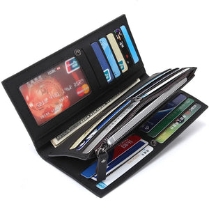Men's Long Zip Wallet Business Handbag