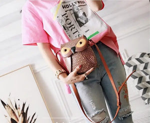 Retro Owl Shoulder Bag for Women