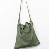 Canvas Messenger Shoulder Bag Solid Crossbody Bags for Women