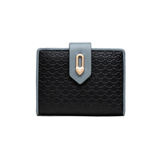 Zip Fastener Contrast Wallet for Women