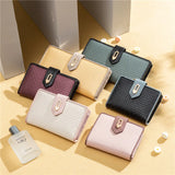 Zip Fastener Contrast Wallet for Women