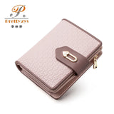 Zip Fastener Contrast Wallet for Women