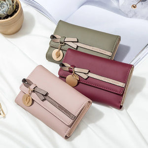 Women's Short Bow Pendant Wallet