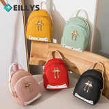 PU Leather Backpack Ladies Girl Small Shoulder Bag Women Style Backpack Solid Mi