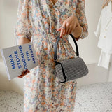 PU Rhinestone Diamond Underarm Bag Handbag