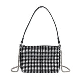 PU Rhinestone Diamond Underarm Bag Handbag