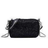 PU Rhinestone Diamond Underarm Bag Handbag
