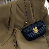 Rhombus Lock Chain Crossbody Bag for Women, All-Match Design