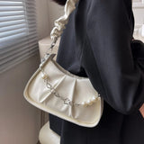 Fashionable Pleated Underarm Bag High-End Messenger Bag