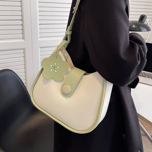 Versatile Contrast Messenger Bag One Shoulder Bucket Bag