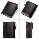 Retro Leather Men's Wallet Short Clutch Money Bag