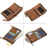 Retro Leather Men's Wallet Short Clutch Money Bag