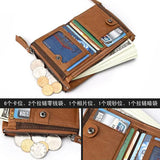 Retro Leather Men's Wallet Short Clutch Money Bag