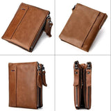 Retro Leather Men's Wallet Short Clutch Money Bag
