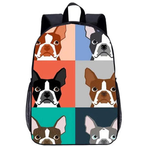 3D Print Dog School Backpack for Teenager Girls/Boys