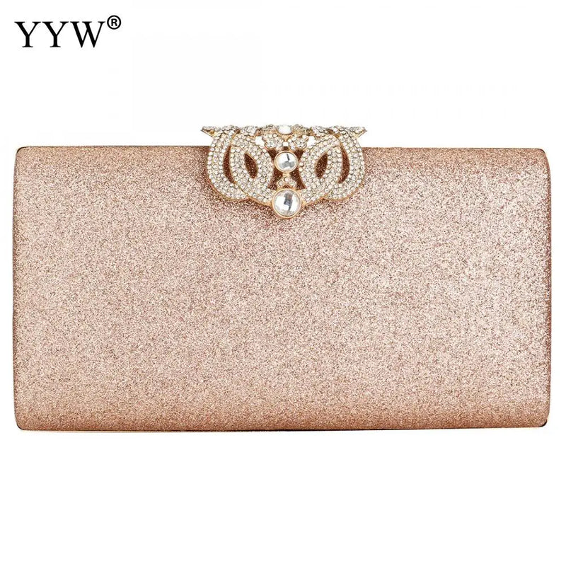 Sequin Clutch Bag Evening Purse Chain Rhinestone Shoulder Wallet
