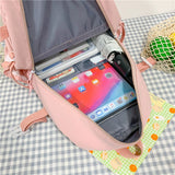 Teenage Girls Waterproof School Bag Casual Lady Bookbag Large Capacity Rucksack