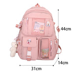 Teenage Girls Waterproof School Bag Casual Lady Bookbag Large Capacity Rucksack