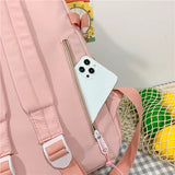 Teenage Girls Waterproof School Bag Casual Lady Bookbag Large Capacity Rucksack