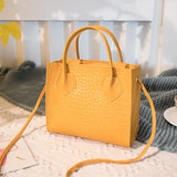 Crocodile Pattern Small Square Handbag Shoulder Messenger Bag