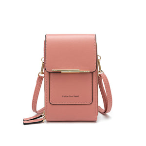 Mini Shoulder Handbag Clutch Set Solid PU Square