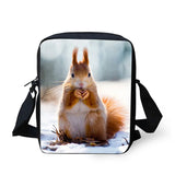 Squirrel Pattern Messenger Bag for Women Travel or Shopping
