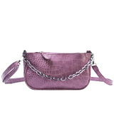 Stone PU Leather Shoulder Bag Chain MINI Hand Bag Female Travel