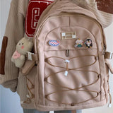 Vintage Women Backpack Large Capacity Waterproof Nylon