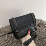 Texture Women's Chain Shoulder Messenger Bag Large Capacity