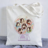 Tian Guan Ci Fu Anime Print Shopper Bags Canvas Large Capacity Handbag