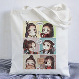 Tian Guan Ci Fu Anime Print Shopper Bags Canvas Large Capacity Handbag