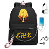 Tokyo Revengers Backpack Girls School Bag USB Charging