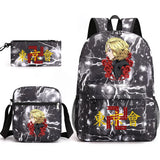 Tokyo Revengers Printed Backpack Teen Bag Canvas School Bag Boys and Girls 3 Pie