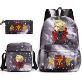 Tokyo Revengers Printed Backpack Teen Bag Canvas School Bag Boys and Girls 3 Pie